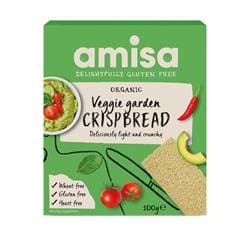 Amisa Gluten Free Veggie Garden Crispbread Organic 100g - Pack of 2