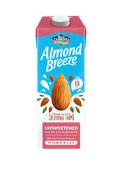 Almond Breeze Almond Milk Unsweetened 1ltr - Pack of 2