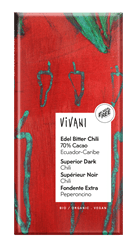 Dark Chilli Chocolate 70% Vegan Organic 80g
