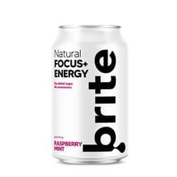 Brite Natural FOCUS + ENERGY Raspberry Mint Drink 330ml - Pack of 4