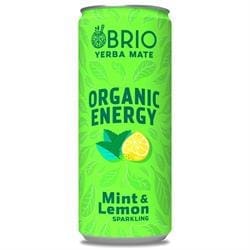BRIO MATE Organic Energy Drink Mint & Lemon 250ml - Pack of 6