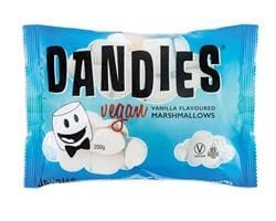 Dandies Vegan Vanilla  Marshmallows. Regular 200g - Pack of 4