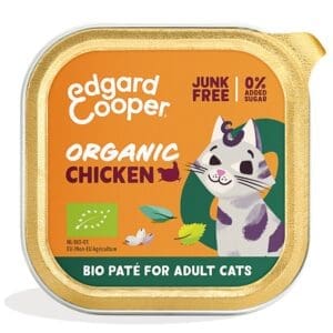 Edgard & Cooper Organic Turkey and Chicken Pate for Adult Cats - Pack of 4