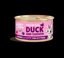 Cat Wet Food - Kitten Chunks - Duck & Chicken 85g - Pack of 18