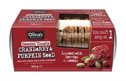 Cranberry & Pumpkin Seeded Toasts 100g - Pack of 3