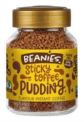 Beanies Sticky Toffee Pudding Flavour Instant Coffee 50g - Pack of 2
