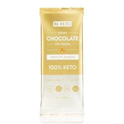 BeKeto - Vegan Keto Chocolate + MCT Crunchy Almond 80g - Pack of 2