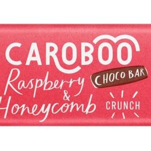 Caroboo Raspberry & Honeycomb Crunch Carob Bars 32g - Pack of 20