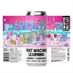 Counter Culture Raspberry + Elderflower Organic Kombucha Soda - Pack of 3
