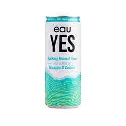 eauYES Pineapple Coconut Sparkling Mineral Water 330ml - Pack of 6