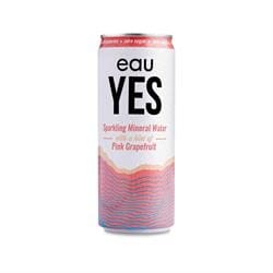 eauYES Pink Grapefruit Sparkling Mineral Water 330ml - Pack of 6