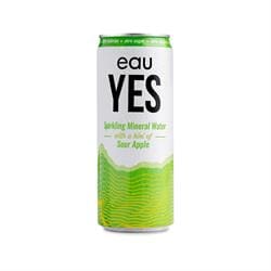 eauYES Sour Apple Sparkling Mineral Water 330ml - Pack of 6