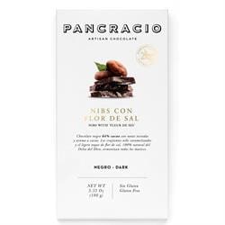 Cocoa Nibs and Fleur de Sel Dark Chocolate Bar 100g - Pack of 2