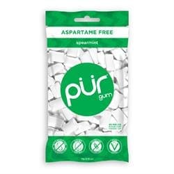 ASPARTAME FREE - PUR Gum Spearmint Gum 77g Bag