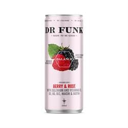 Dr Funk Sparkling Berry & Rose Drink 330ml - Pack of 4