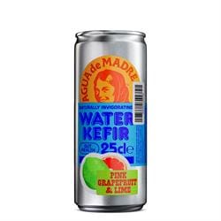 Agua de Madre Pink Grapefruit & Lime Water Kefir 250ml Can - Pack of 2