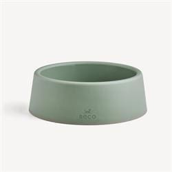 A sturdy food and water dog bowl. Olive Green. 1 small bowl