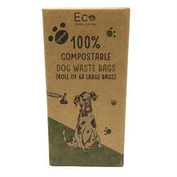 Compostable Dog Waste Bags 1 Pack. 60 Large Bags - Pack of 2