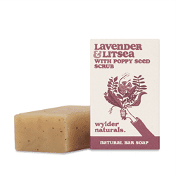 120g Lavender & Litsea with Poppy Seeds Natural Soap