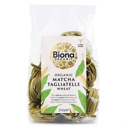 Biona Organic Matcha Wheat Tagliatelle Nests 250g - Pack of 2