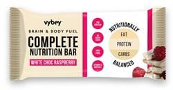 Complete Nutrition Bar White Chocolate Raspberry. 80g bar - Pack of 12