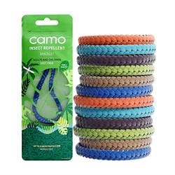 Camo Mosquito Repellent Leather Bracelet - Pack of 2