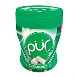 ASPARTAME FREE - PUR Gum Spearmint Gum 70g Shaker Cup - Pack of 6