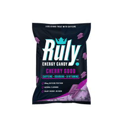 Cherry Energy Gummies 80mg Natural Caffeine Guarana B Vits. 42g - Pack of 3